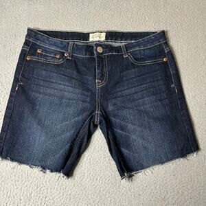 Aeropostale Denim Shorts Womens 9/10 Blue Mid Rise Cutoff‎ Jean Shorts